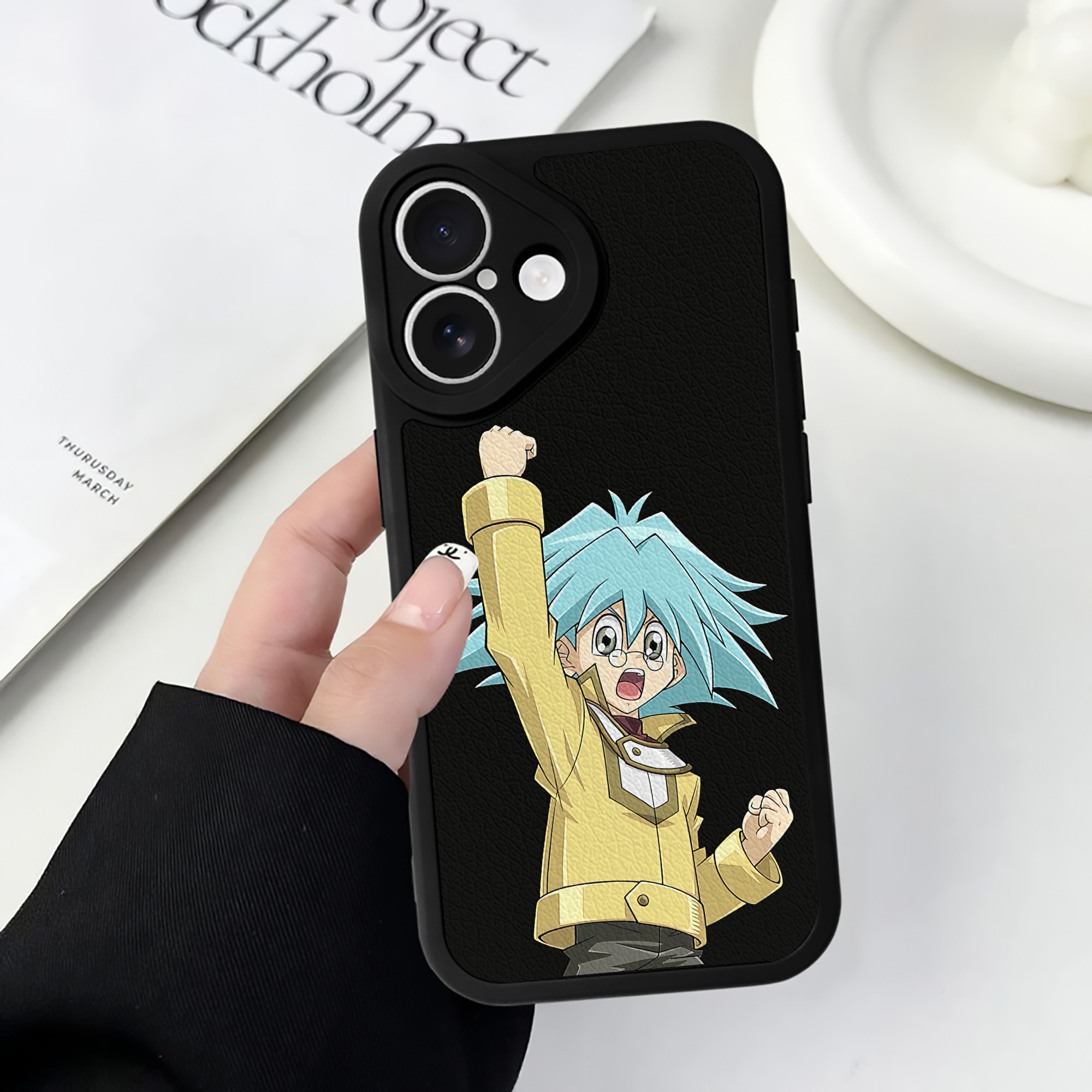 遊☆戯☆王 Yu-Gi-Oh! 【iPhone 16シリーズ対応】シリコンスマホケース（レザー調） 材質：シリコン